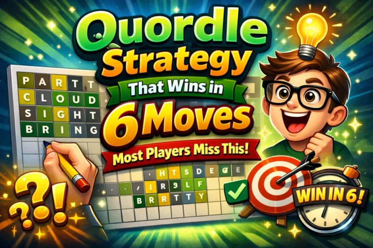 Quordle Strategy That Wins in 6 Moves (Most Players Miss This)